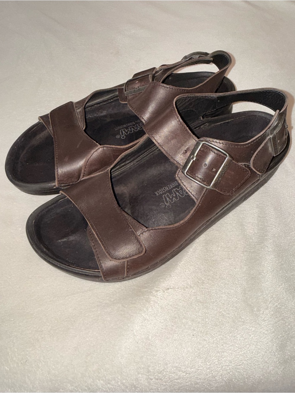 Birkenstock Tatami Dark Brown Leather ankle-Strap Comfort Sandals - Picture 3 of 7